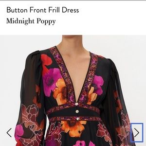 Camilla Button Front Frill Dress